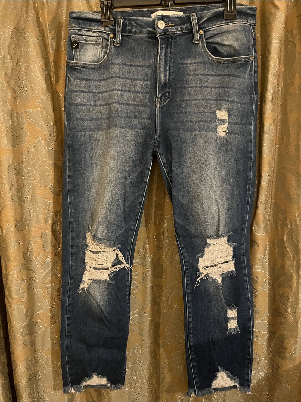 KanCan Women's Skinny Distressed Blue Jeans